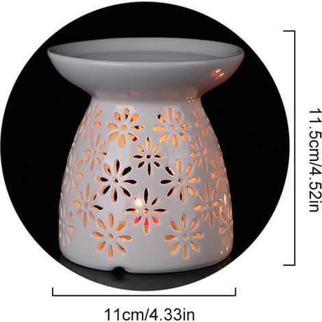 Brûleur d'huiles essentielles en cire, brûleur d'arômes en céramique, porte-bougie, diffuseur de parfum, chambre à coucher