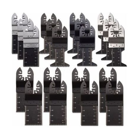 – Kit de 20 lames de scie oscillantes – Acier allié et haute teneur en carbone – Pour bois, métal et plastique – Coupes précises et rapides (1/5)