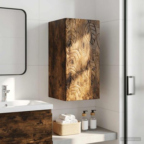 vidaXL Armadio da bagno a muro DELFT Rovere Fumo 30 x 31 x 59 cm (1/5)