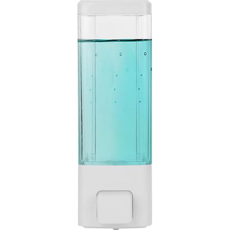 Wandmontierter Flüssigseifenspender aus ABS-Kunststoff für Waschbecken, Bad und Küche, 350 ml, weiß - AquaForge (1/5)