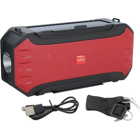 Radio FM sans fil portable, Bluetooth 5.0, radio solaire et chargeur USB pour l'extérieur, compatible avec les haut-parleurs Bluetooth 5.0.