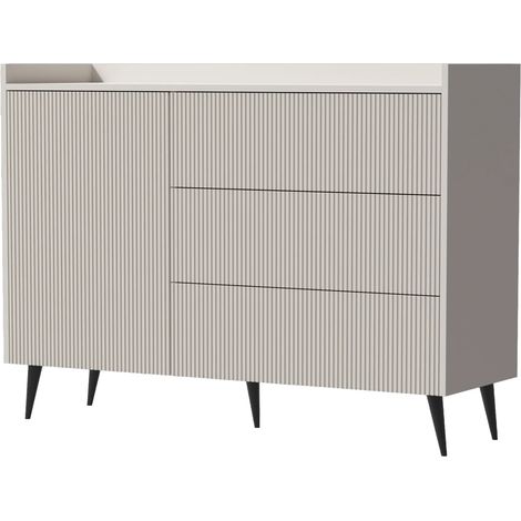 AX LIVING Kommode mit Schubladen Acaddo – 126 cm Breite, Kaschmir