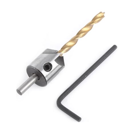 Foret à fraiser pour menuiserie, outil d'alésage à tige ronde avec clé hexagonale (4,5 mm)