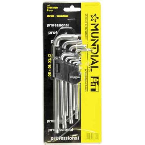 CHIAVI TORX IN SERIE CON FORO (T10-T50) 9 pezzi