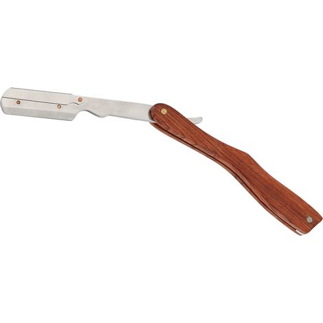 Rasoir de sûreté vintage en bois pour homme avec manche antidérapant - Modèle S80-7 Finition argentée (1/5)