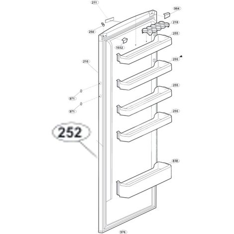 Guarnizione della porta (codice 252) - Frigorifero, congelatore - BEKO - 4346958