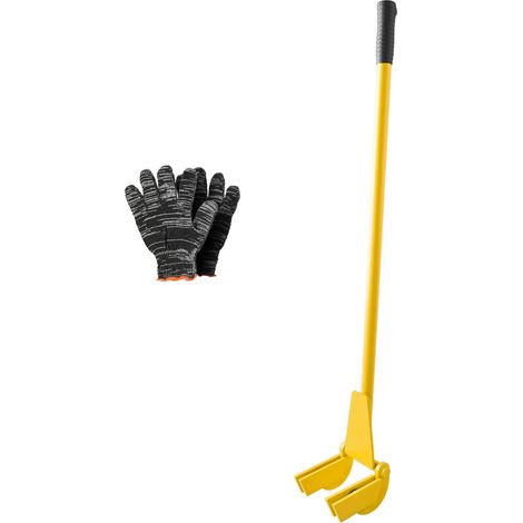 Barre de démolition robuste, manche en acier de 1 m, capacité 907 kg, pour retirer lames de terrasse, planchers, charpentes, toitures, finitions et cloisons sèches. (1/5)