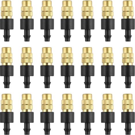 30 Pices Buse De Pulvrisation En Laiton, Buse D'atomisation Rglable Cuivre D'irrigation Goutte 4/7mm Atomisation Micro Arroseur Jardin Refroidiss (1/5)