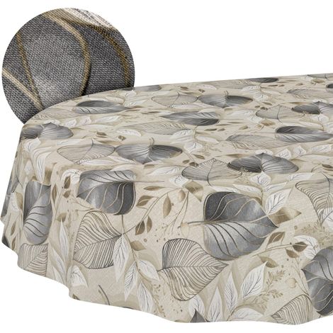 Nappe enduite Feuilles Ovale 220x140 cm Anti-Taches (1/5)