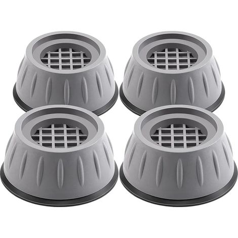 Anti-Vibrations-Pads für Waschmaschinen, 4 Stück, stoß- und geräuschunterdrückende Waschmaschinen-Trockner-Unterstützung, rutschfeste Fußpolster, rutschfeste Kühlschrankbett-Nivellierungsmatte, Isolie