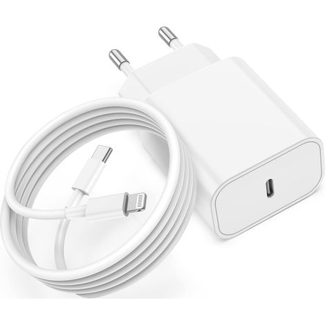 Chargeur Rapide 20W avec 2m Câble USB C pour 14/14Pro/ 13/13 Mini/13 Pro/13 Pro Max/12/12 Mini/12 Pro/12 Max/11/11 Pro/11 Max (1) (1/5)