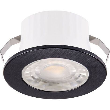 Mini Spot LED Encastrable 3W 38° Rond Noir SMD - SILUMEN