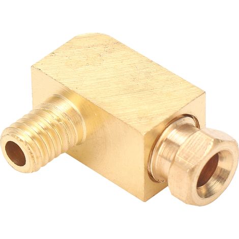 Raccord tubulaire industriel coudé en laiton PL406 (1/5)