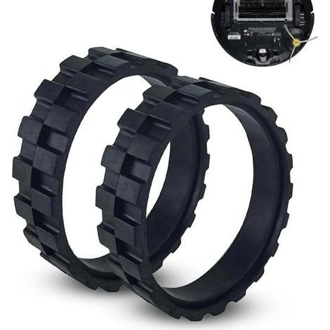 Ersatzreifen für iRobot Roomba Räder. Kompatibel mit den Serien 500, 600, 700, 800, 900, S und i. Mit griffigem, rutschfestem Gummi. Einfache Montage. (1/5)