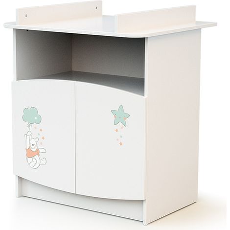 Commode 2 portes avec plan à langer AT4 Disney Up in the Sky Winnie Blanc (1/4)