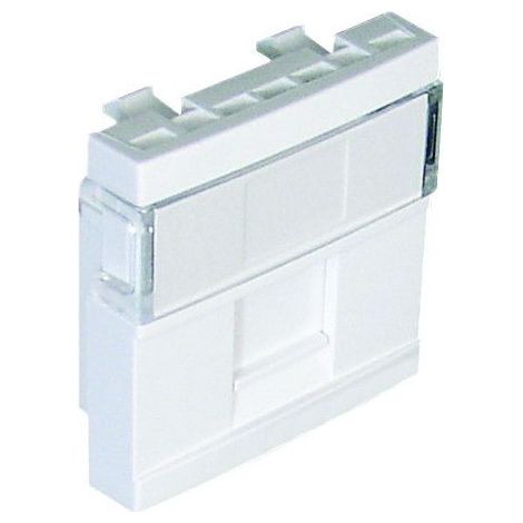 Module 1 sortie pour connecteur RJ45 pour goulotte - Couleur matériel - Blanc