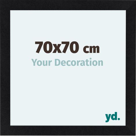 yd. - Cadre photo 70x70 - Noir Mat - MDF - Como (1/5)