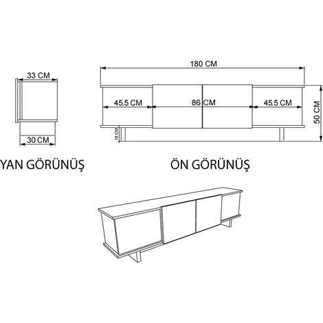 Mueble TV, mesa TV, mueble bajo. Stand Antracita Nuez (1/5)