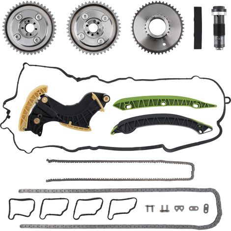 TIMING CHAIN KIT W/ CAMSHAFT CAM GEARS FOR MERCEDES C-CLASS 204 W212 1.8 CGI (1/4)