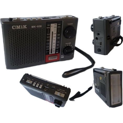 Mini Radio Fm Portable Lecteur Mp3 Rechargeable Usb Microsd Cmik Mk938 (1/5)