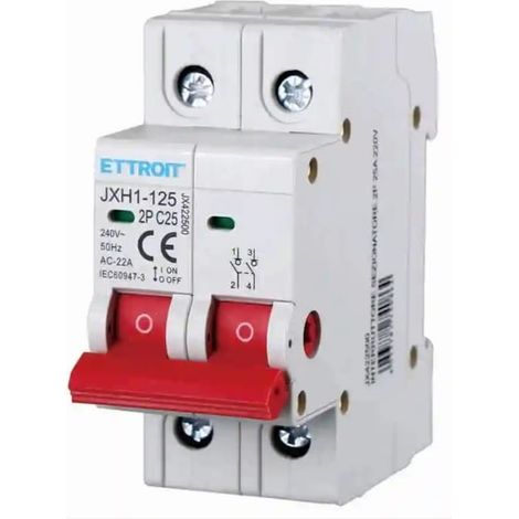 ETTROIT INTERRUTTORI DI ISOLAMENTO SEZIONATORI 2P 25A 40A 63A 220V PER BARRA DIN  25 (1/3)