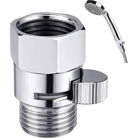 Stop Douche, 1/2 Pouce Valve De Pommeau De Douche, Inverseur Douche, Stop Douche Pour Économiseur D'Eau, Vanne D'angle, Pour Pommeaux De Douche, Douchettes, Bras De Douche (1/5)