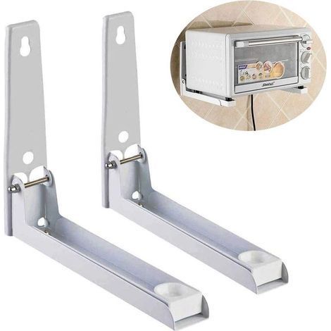 TAISHENGDA- Support de fixation murale pliable pour four à micro-ondes - Blanc