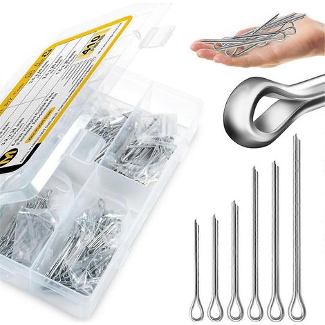 Kit d'assortiment de 410 goupilles fendues métalliques pour camions (voir photo). (1/5)