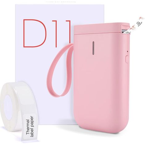 Étiqueteuse intelligente D11 avec ruban, mini-étiqueteuse portable Bluetooth sans fil (rose) (1/3)