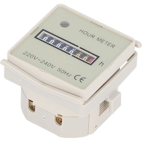 Compteur horaire BERM, minuterie industrielle, compteur horaire électrique haute précision 0-99999 h 59 min, 220-240 V CA (1/5)