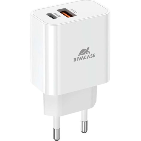 ALIMENTATORE 1USB-C/1USB-A 20W COMPATIBILE IPHONE WHITE