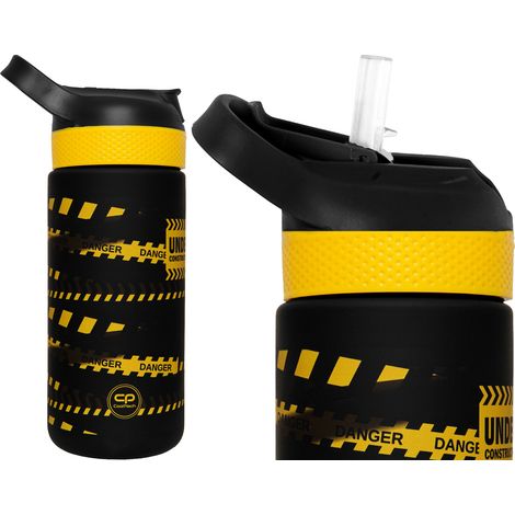 Botella Coolpack Bibby Construction School con pajita, 420 ml, con sistema antiderrame. (1/3)
