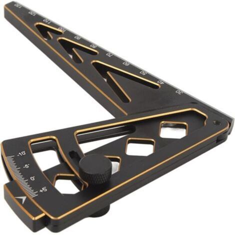 Règle d'inclinaison pour voiture RC, jauge de hauteur de conduite multifonctionnelle, jauge de carrossage, outil de mesure de hauteur de jante métallique réglable pour voitures (1/4)