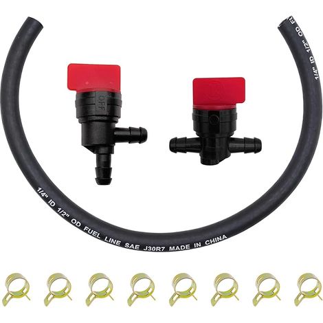 791766 Tuyau de carburant compatible avec Briggs & Stratton 691050 394302 798512 809499 avec vanne d'arrêt de carburant 698183 698180