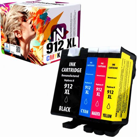 Inkdigo 912XL Tinte kompatibel mit HP OfficeJet 8010, OfficeJet Pro 8010 und 8017, TÜV-zertifiziert (1/5)