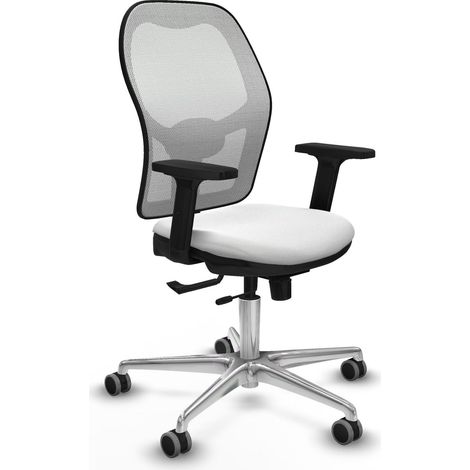 Sedia da ufficio piqueras y crespo Jorquera bianco alluminio (1/2)
