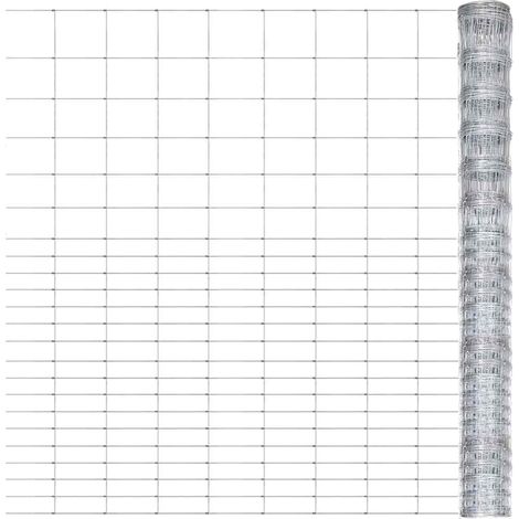 vidaXL Valla de jardín de acero galvanizado plateado 50x1,6 m (1/5)