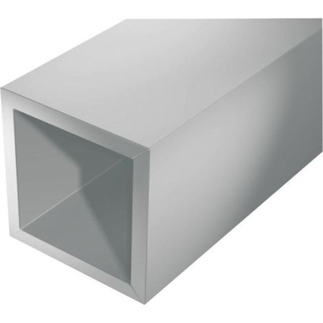 Tube carré aluminium 1000mm – 15x15mm – Épaisseur 1mm – Argent – Pour structures légères et chantiers – Alberts (1/2)