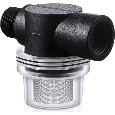 Filtre à crépine de pompe à eau, filtre à crépine de tuyau à visser de remplacement pour camping-car de 1/2 pouce compatible avec les pompes WFCO ou Shurflo