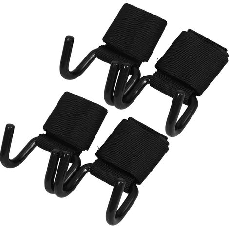 2 Paires Crochets Haltérophilie Robustes pour Levage Poids Grip Renforcé (1/5)
