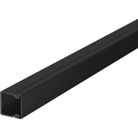 OBO Bettermann Wand- und Deckenkanal mit Bodenlochung 2000x15x15 Polyvinylchlorid tiefschwarz RAL 9005, 2 Meter, 6024949
