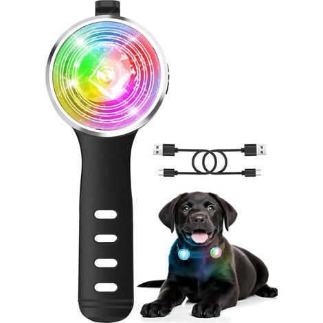 Lampe rechargeable pour chien - Lumière pour chien - 8 modes d'éclairage IPX6 - 2 Pièces - Promenades nocturnes Bleu (1/5)