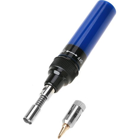 Chalumeau à gaz butane sans fil, fer à souder, pistolet, stylo de soudage, outil 1300℃ (bleu)