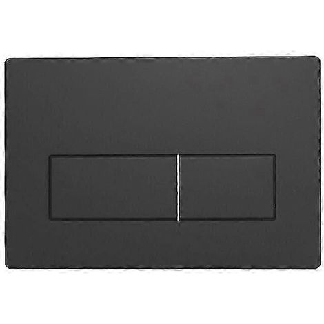 Plaque de commande de chasse d'eau double pour salle de bain, noir mat avec accents chromés, accessoire de toilette moderne (1/3)