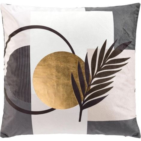 Coussin avec housse décorative, motif métallique, 45 x 45 cm (1/4)
