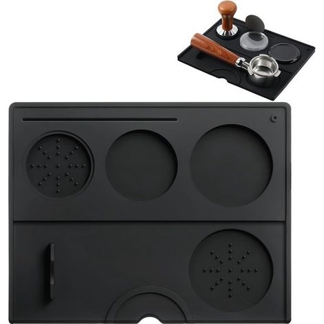 Espresso-Tampermatte aus Silikon, 25 x 20 cm – Rutschfeste Kaffeetampermatte für Baristas – Große Größe (1/5)