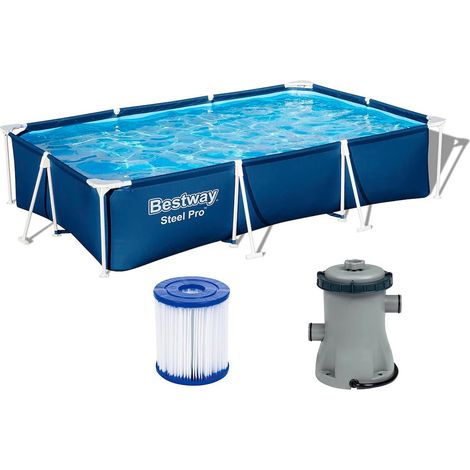 [GEBRAUCHT] B-Ware Bestway Framepool Stahl Pro Pool Set 3-teilig mit Filterpumpe 300x201x66cm