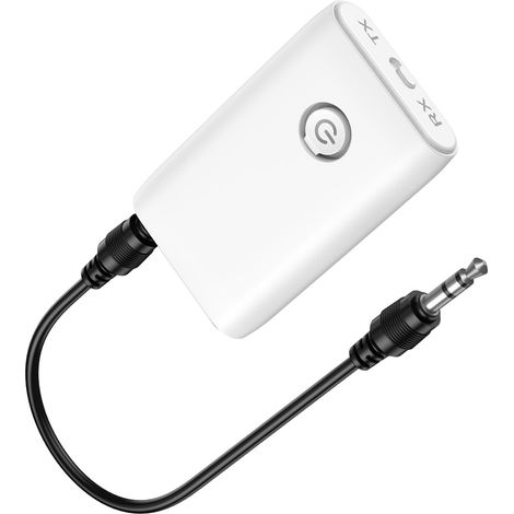 Émetteur Récepteur Bluetooth 5.0 - 1 Pièce - Blanc - Adaptateur Audio 3.5mm - HiFi Sans Fil - Pour TV Et Enceinte (1/5)