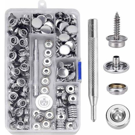 AGE 15mm vis en acier inoxydable grand Blanc boucle bâche vis de fixation boucle Yacht vis avec outil de montage (1/5)