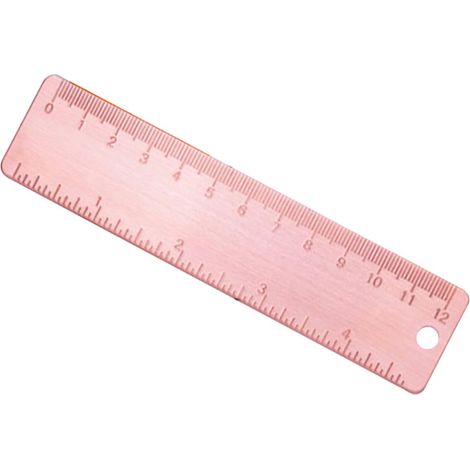 Règle multifonctionnelle en cuivre de 12 cm, format portable pour (1/5)